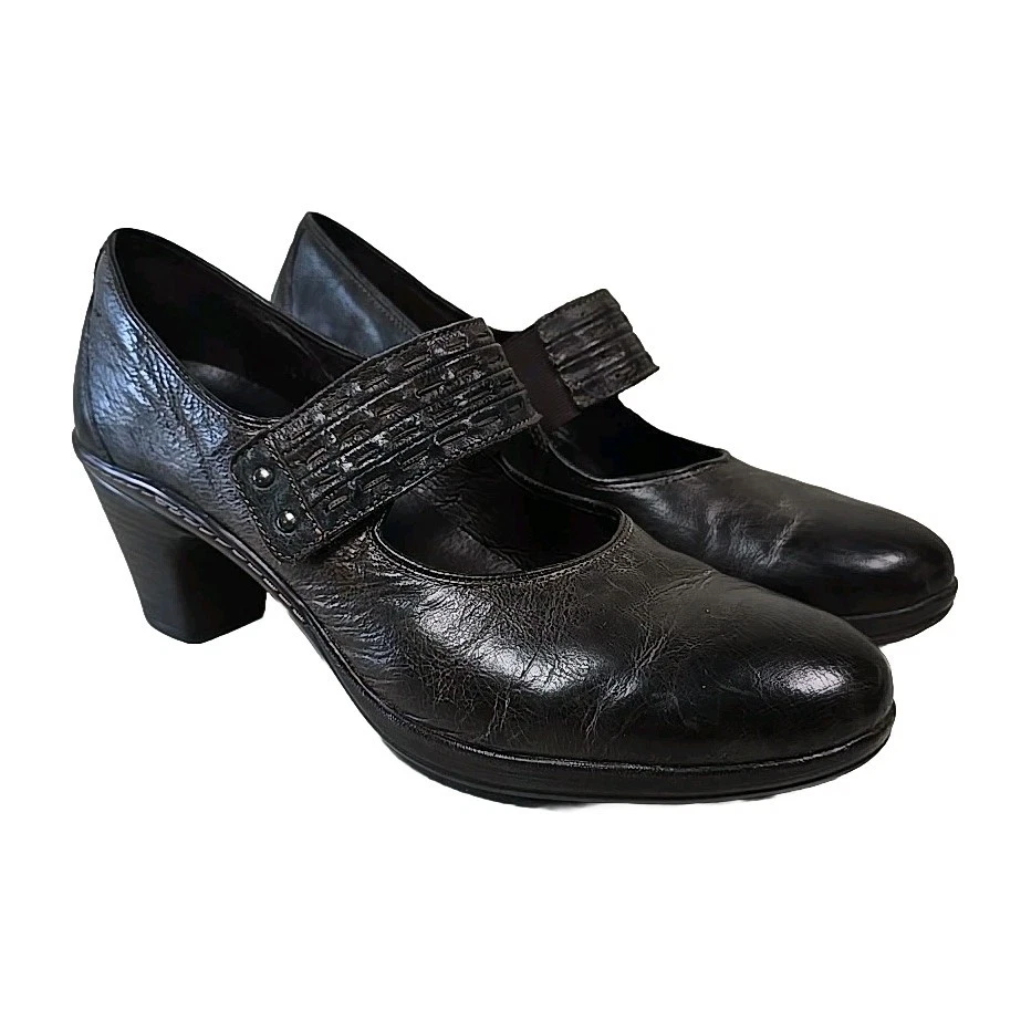 Josef Seibel Brown Leather Shoes Women EU 41 US Size 10 Mary Jane Strap Heels  - Image 1 of 4