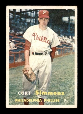 1957 Topps #158 Curt Simmons   VGEX X3587980 - Image 1 of 3