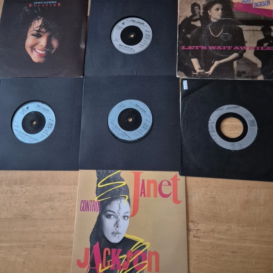 Janet Jackson - Vinyl 7" Single Bundle Job Lot x 7 - Free UK Postage  - Image 1 of 1