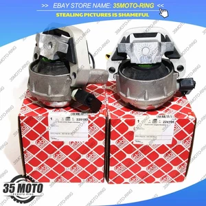 FEBI Both Side Hydraulic Engine Mounts Pair For Audi A8 4H D4 3.0TFSI TDI CGW V6 - Picture 1 of 7