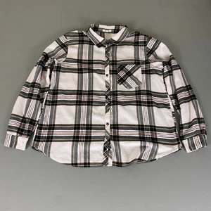 Maurices Flannel Shirt Women's XL Plaid Colorful Long Sleeve Button Up Rayon - Picture 1 of 11