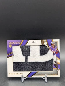 Kyle Hamilton 2022 Immaculate Brand Logo Rookie Patch RC /15 Baltimore Ravens - Bild 1 von 2