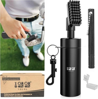 Herramienta de limpieza limpiadora de cepillo para palos de golf con agua, botella exprimidora accesorios de golf Foto 1 de 4