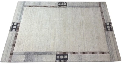 Gabbeh Beige elfenbeinfarbe 160X230 cm Teppich 100% Wolle Handgetuftet HT227 - Bild 1 von 4