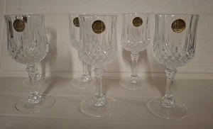 6 Crystal Likörgläser,  Longchamp von Cristal d'Arques Paris aus Nachlass  - Bild 1 von 3