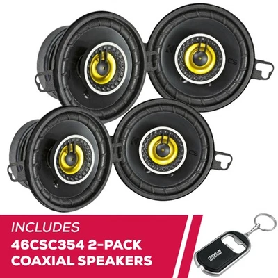 Kicker 2 Pairs Of 46CSC354 CS Series 3-1/2" 2-Way Coaxial Speakers w/ 90W Peak - Image 1 of 4
