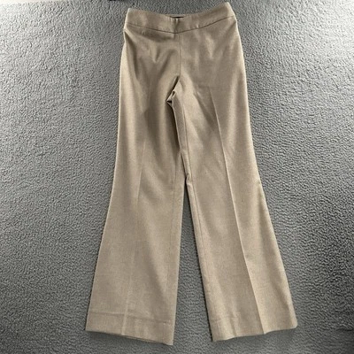Pantalones Talbots Mujer Beige Talla 8 Clásicos Cremallera Lateral Pantalón Carrera Mezcla Lana Foto 1 de 4