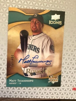 Matt Tuiasosopo 2009 Upper Deck Icons Auto Rookie #137/400 - Image 1 of 4