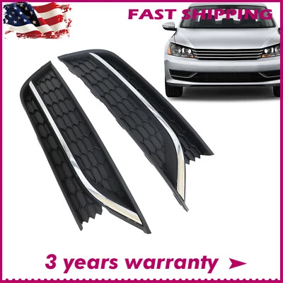 For 2012-2015 VW Volkswagen Passat Updated Fog Light Grille cover W/chrome New - Изображение 1 из 4