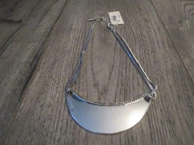 Kenneth Cole Silver Tone Smokey Crystal  Bib Necklace, NWT Foto 1 de 3