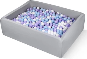 Foam Ball Pit for Children Toddlers, 47 Inch Rectangle Kids Ball Pool, Soft Ball - Picture 1 of 7