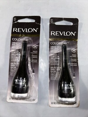 Revlon Colorstay Creme Gel Eyeliner 001 Black 24H Brush Included SEALED 2 Pc - Image 1 of 2