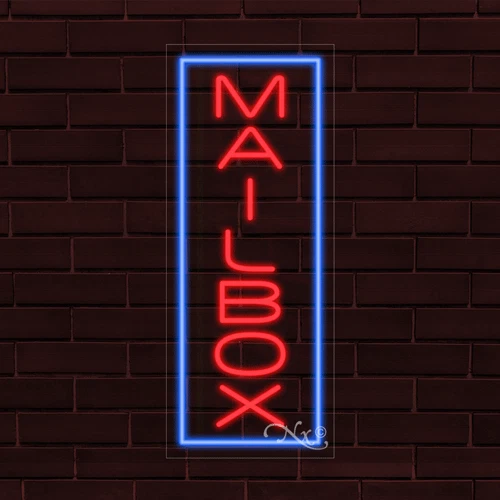 NEW "MAILBOX" w/BORDER VERTICAL 30x12x1 INCH LED FLEX WINDOW INDOOR SIGN 31004 - Image 1 of 1