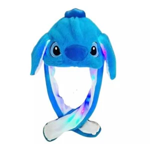 Lilo & Stitch Hat Light Up Cute Plush Hat Moving Ears Colorful Plush Cap LED - Picture 1 of 9