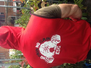 Red ESG Gym Sleeveless Hoodie Mens Training Gillet - 100% natural cotton - Afbeelding 1 van 5