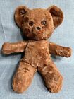 VINTAGE BROWN TEDDY BEAR STUFFED TOY RUSHTON COMPANY GLASS EYES GREAT CONDITION!
