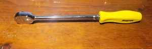 Snap-on USA NEW 1/4" Drive HI-VIZ Yellow Hard Handle Extra Long Ratchet THLLD72 - Picture 1 of 7