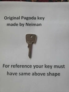 Mercedes 230SL Blank Ignition Key (1) for Pagoda W113 New NOS 250SL 280SL oem - Bild 1 von 9