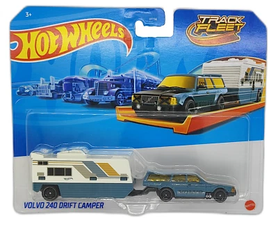 Mattel HVD99 Hot Wheels Track Fleet Volvo 240 Drift Camper Nuovo Conf. Orig. - Immagine 1 di 2
