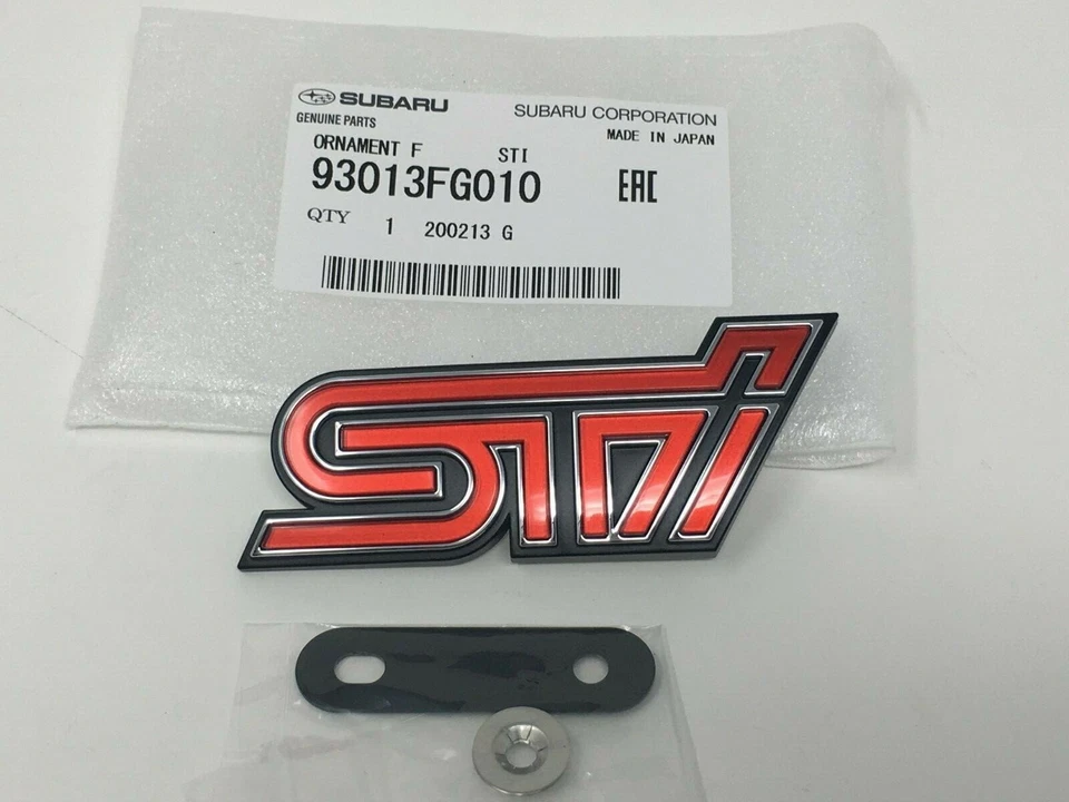 Subaru STi Front Grill Emblem Badge Impreza WRX 2008 2009 2010 Genuine OEM JDM - Image 1 of 1