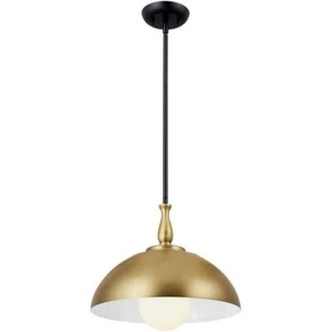 Kichler Fira 14 Inch 1 Light Pendant in Natural Brass and Black - Picture 1 of 6