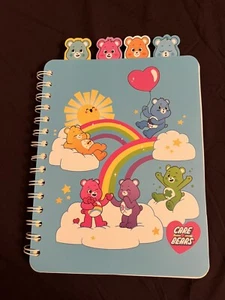 NEW CARE BEARS tab spiral journal notebook 9x6" Kawaii - Picture 1 of 3