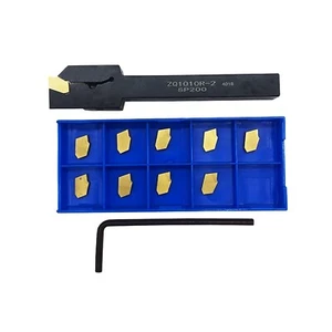 ZQ1010R-2 ZQ 1010R-2 Cut Off Lathe Turning Tool Holder 3/8 +SP200 Carbide insert - Picture 1 of 8
