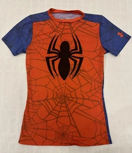 Under Armour Fitted Compression Rash Guard Marvel Spider Man YMD Youth Medium  - Picture 1 of 9