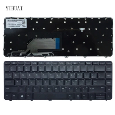 Original Fit HP Probook 440 G3 430 G3 440 G4 445 G4 US black keyboard With Frame - Image 1 of 4
