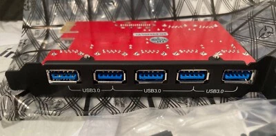 7 Ports Super-Speed USB 3.0 Express Card Card With 15-Pin SATA Power Connector. - Image 1 of 4