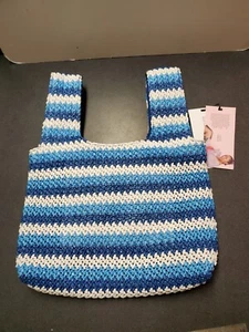 Chevron Print Striped Satchel - Future Collective with Alani Noelle Blue - Picture 1 of 14