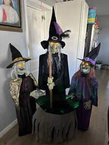 Animiertes Brauhexentrio böse Sitchwick Schwestern sprechender Sensor aktiviert - Bild 1 von 22