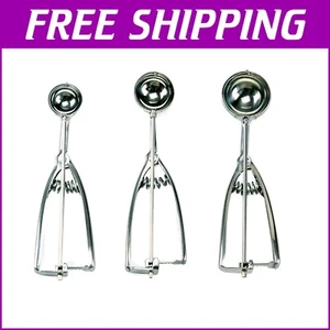 High Polished Stainless Steel Cookie Scoops Set – Perfect for Baking Lovers - Picture 1 of 8