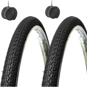 2 COPERTONI + 2 CAMERE D'ARIA 26 X 1 3/8 PER BICICLETTA CITY BIKE OLANDA - Foto 1 di 6