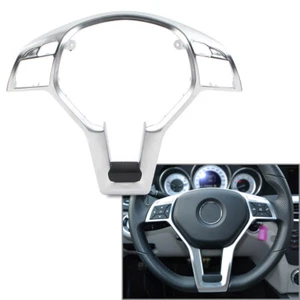 Chrome Steering Wheel Trim Cover For Mercedes Benz CLA/ SLK/ E/ C/GLA-CLASS C117 - Picture 1 of 9