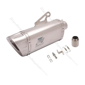 Silenciadores universales de tubo de escape 51 mm para motocicleta acero inoxidable cromo - Imagen 1 de 5