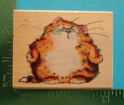 Sello de goma Penny negro DIFÍCIL Mad Kitten Fat Cat Foto 1 de 2