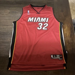Miami Heat Shaq O'Neal #32 rot genäht Swingman Reebok Jugend XL +2 Trikot NBA - Bild 1 von 10