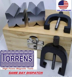 New V-Block and Clamp Hardened Steel 90 Degree Angle 1 5/8"x 1-1/4" x 1-1/4" USA - Picture 1 of 10