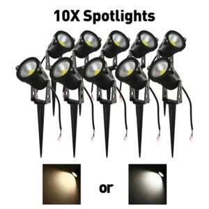 10X 12V Spotlights COB 5W Backyard Landscape Waterproof Spot Lamps Hardwired - Picture 1 of 12