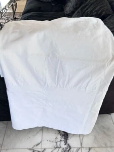 Betthusse Bettvolant aus schwerer Baumwolle weiss 180cm x 200 cm ! Volant 45cm ! - Bild 1 von 4