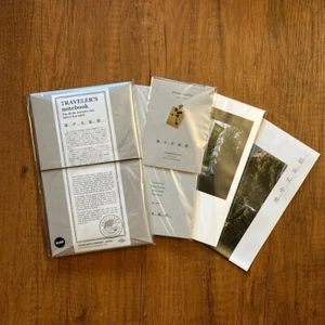 Traveler's Notebook Chichu Art Museum Leather Cover BK & Refill & Brass Charm - Picture 1 of 2