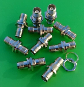 (10 PIEZAS) Conector de montaje de chasis mamparo hembra a hembra TNC - Vendedor de EE. UU. - Imagen 1 de 3