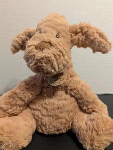 Peluche Jellycat Fuddlewuddle cucciolo cane marrone dorato marrone dorato 8" seduto - Foto 1 di 6