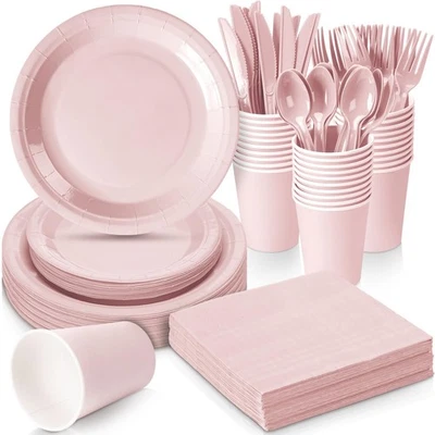 350 peças decorações de chá de noiva suprimentos para festa chá de bebê incluem pratos C... - Imagem 1 de 4