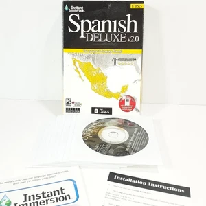 Spanish Deluxe v2.0 Instant Immersion 8-Disc CD & CDRom Set 2007 TOPICS Enterta. - Afbeelding 1 van 4
