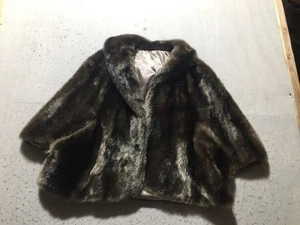 Regina Glenara Glenoit Fux Pelzmantel Damen XL 48" Brustumfang braun gefüttert - Bild 1 von 9