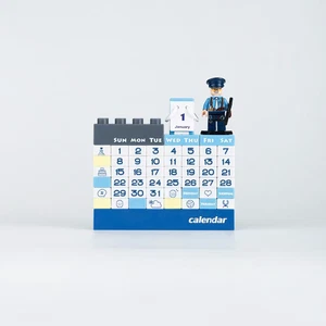 MOC Building Block Brick Diy Calendar-Blue Build Gift For KIDS - Picture 1 of 5