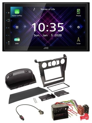 JVC DAB 2DIN MP3 Bluetooth USB Autoradio für BMW 5er (E60, 2003-2007) - Bild 1 von 4