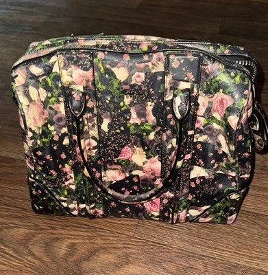 Bolso de Lona Givenchy Negro Estampado Floral Piel de Becerro MiniLucrezia Foto 1 de 4